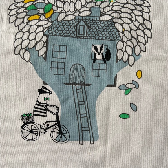 Broken Tricycle organic cotton tee shirt for kids toddler 3T treehouse badger - Picture 7 of 11